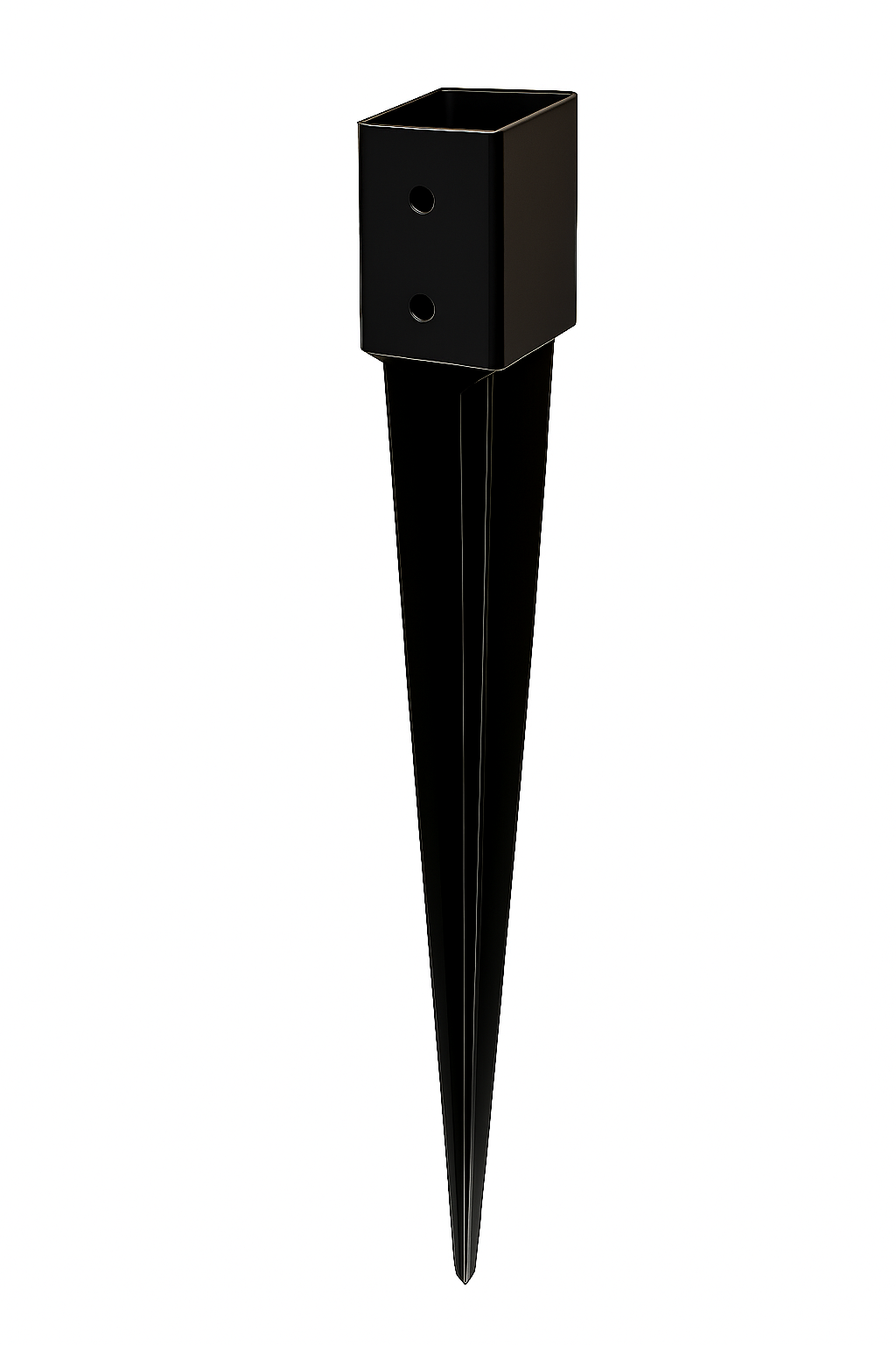 Paalhouder met pen 71 mm Zwart